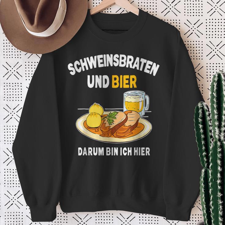 Schweinefraten Bayrisch Brotzeit In Der Wirtschaft Sweatshirt Geschenke für alte Frauen