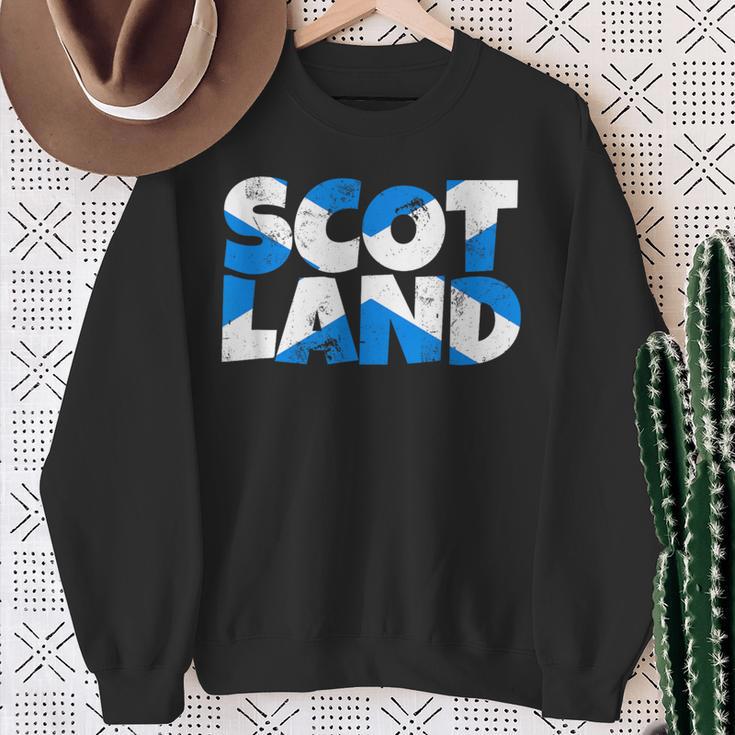 Scotland Flags Scotland Sweatshirt Geschenke für alte Frauen