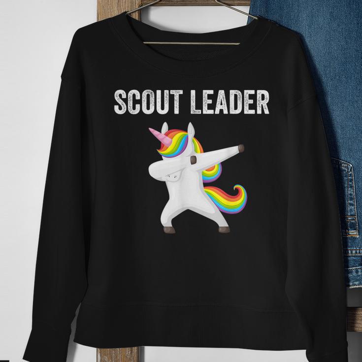 Scout Leader Dabbing Unicorn Scouting Sweatshirt Gifts for Old Women