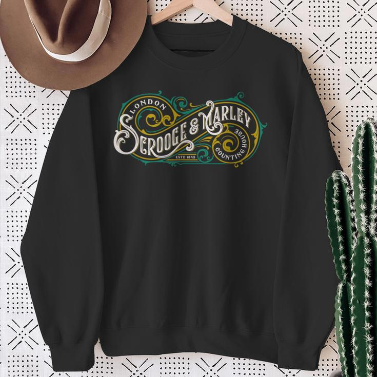 Scrooge And Marley Counting House Christmas Carol Vintage Sweatshirt Gifts for Old Women