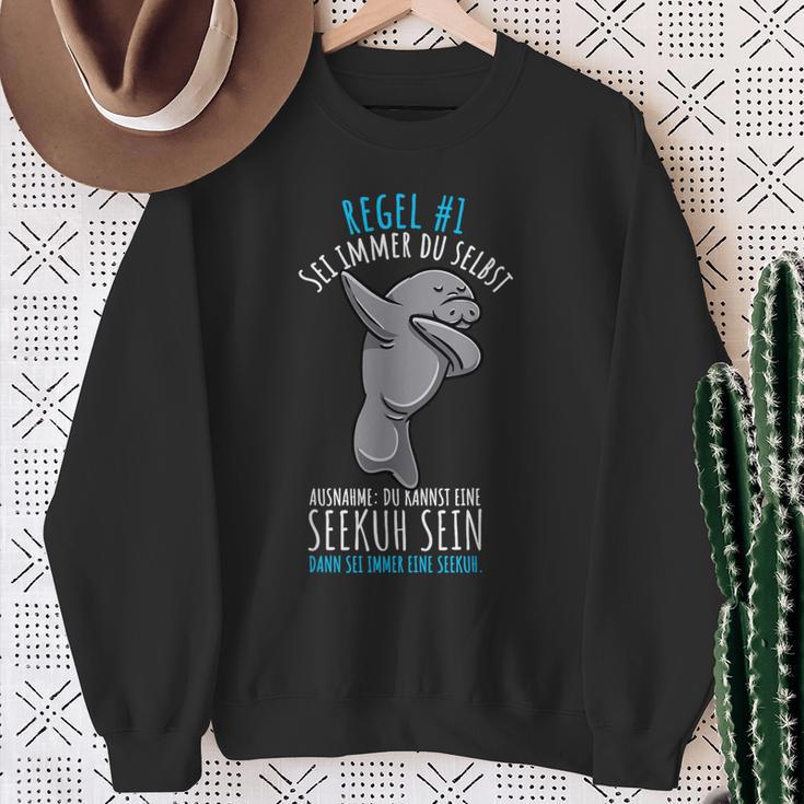 Sei Immer Du Selbst Seekuh Sweatshirt Geschenke für alte Frauen