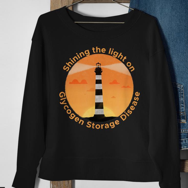 Shining The Light On Glycogen Storage Disease Gsd Sweatshirt Gifts for Old Women