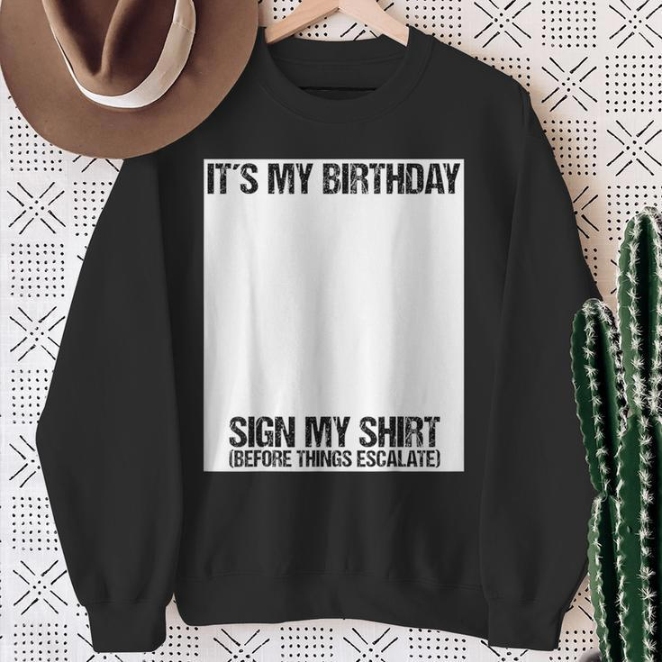 Sign My Birthday Party Ice Breaker & Womens Sweatshirt Gifts for Old Women