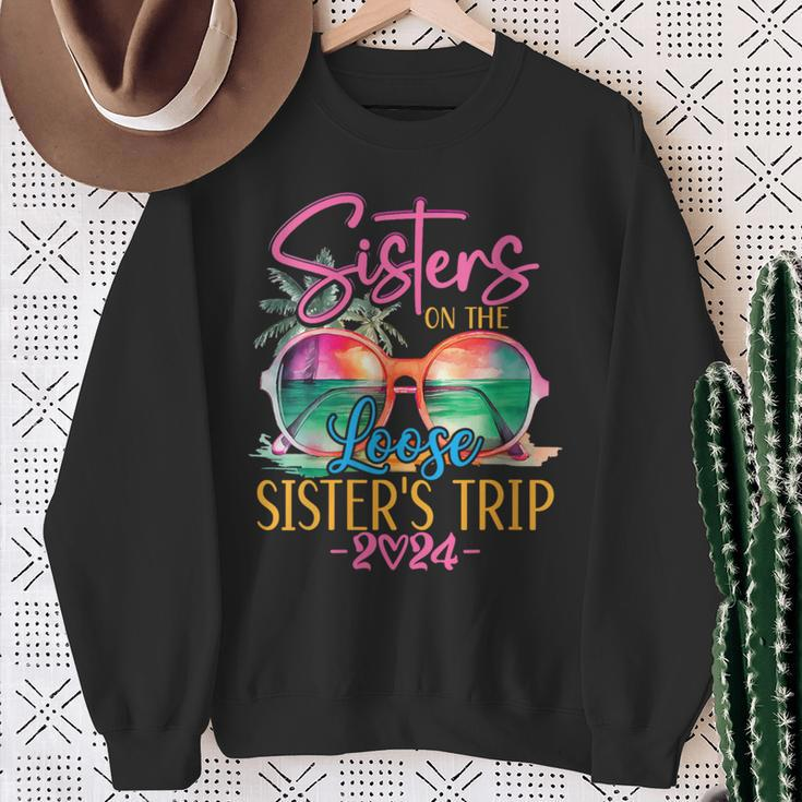 Sisters On The Loose Sisters Trip 2024 Summer Vacation Sweatshirt Gifts for Old Women