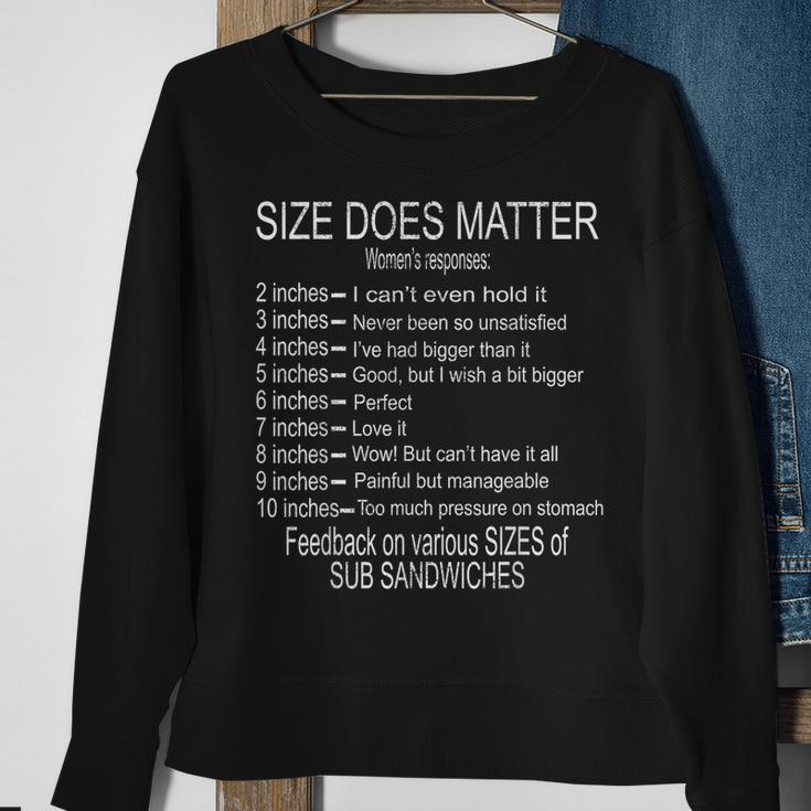 Size Does Matter Sub Sandwiches Sweatshirt Gifts for Old Women