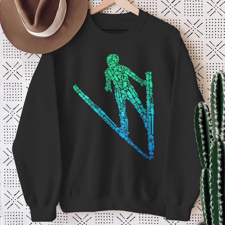 Ski-Jumping S Sweatshirt Geschenke für alte Frauen