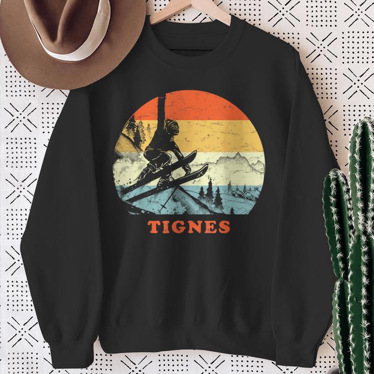 Ski Tignes France Vintage Snow Skiing Vacation Sweatshirt Gifts for Old Women