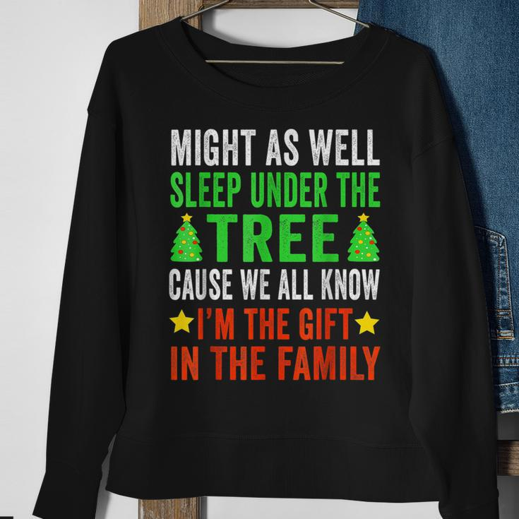 Might As Well Sleep Under The Tree Christmas Family Sweatshirt Gifts for Old Women