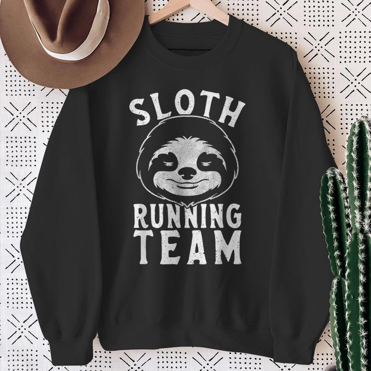 Sloth Running Team Lazy Person Sloth Sweatshirt Gifts for Old Women
