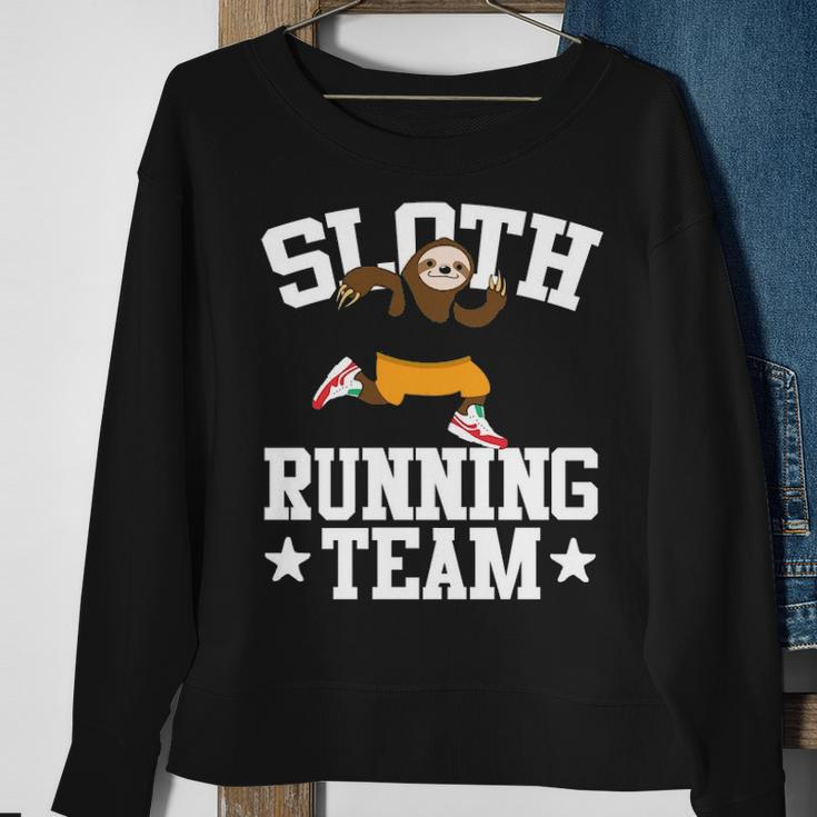 Sloth Running Team Running Sweatshirt Gifts for Old Women