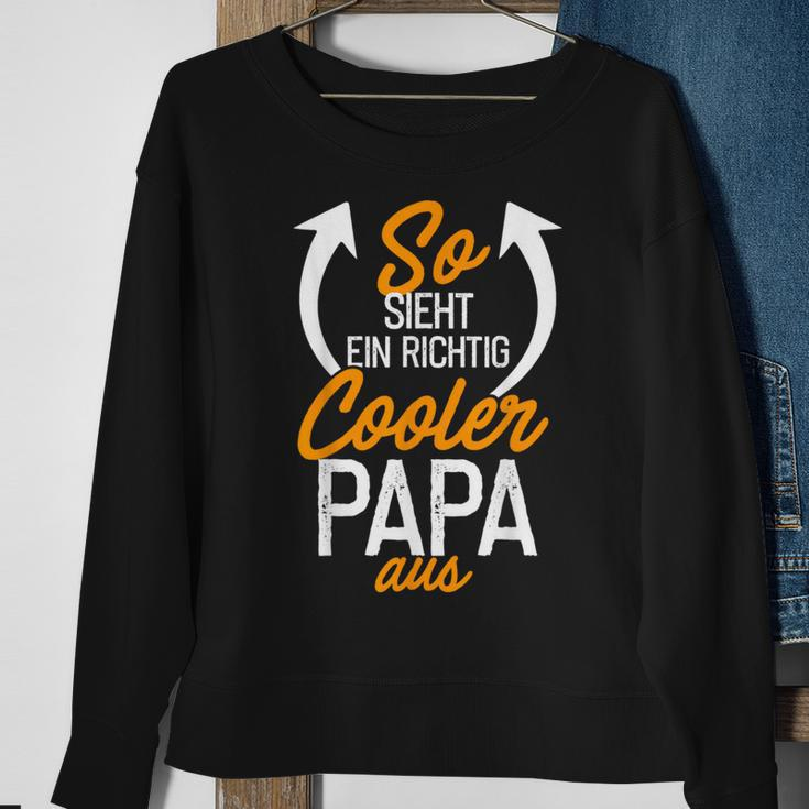 So Sieht Ein Cooler Papa Aus Slogan Sweatshirt zum Vatertag, Schwarz S Geschenke für alte Frauen