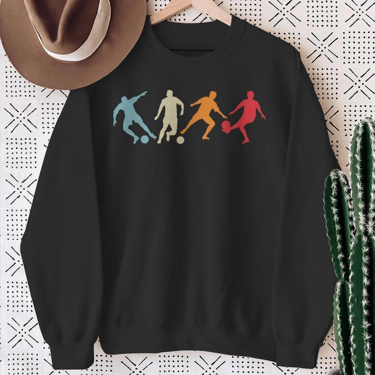 Soccer Player Retro Vintage Colors Soccer Fan Players Sweatshirt Gifts for Old Women