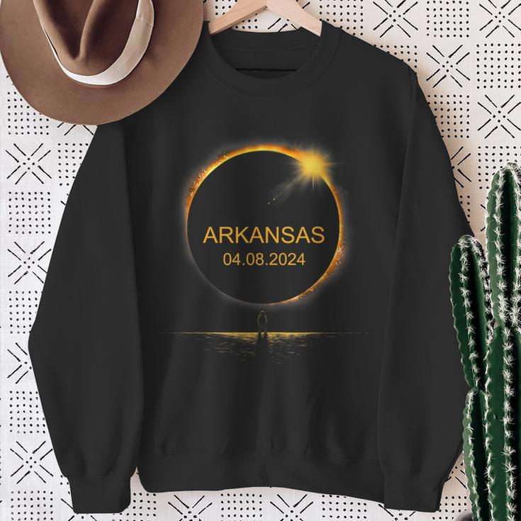 Solar Eclipse 2024 Arkansas Total Solar Eclipse 4824 Sweatshirt Gifts for Old Women