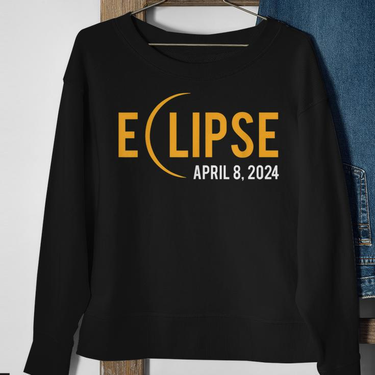 Solar Eclipse 2024 Total Solar Eclipse Phases April 8 2024 Sweatshirt Gifts for Old Women