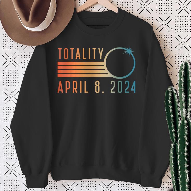 Solar Eclipse April 8 2024 Totality Solar Eclipse Sweatshirt Gifts for Old Women