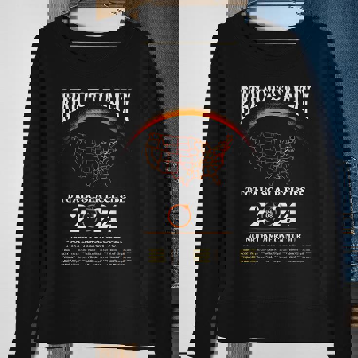 Solar Eclipse Path Of Totality Solar Eclipse April 8 2024 Sweatshirt Gifts for Old Women
