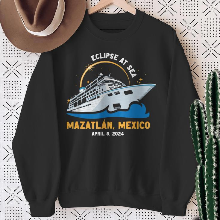 Solar Eclipse At Sea Cruise 2024 Mazatlan Mexico Matching Sweatshirt Gifts for Old Women