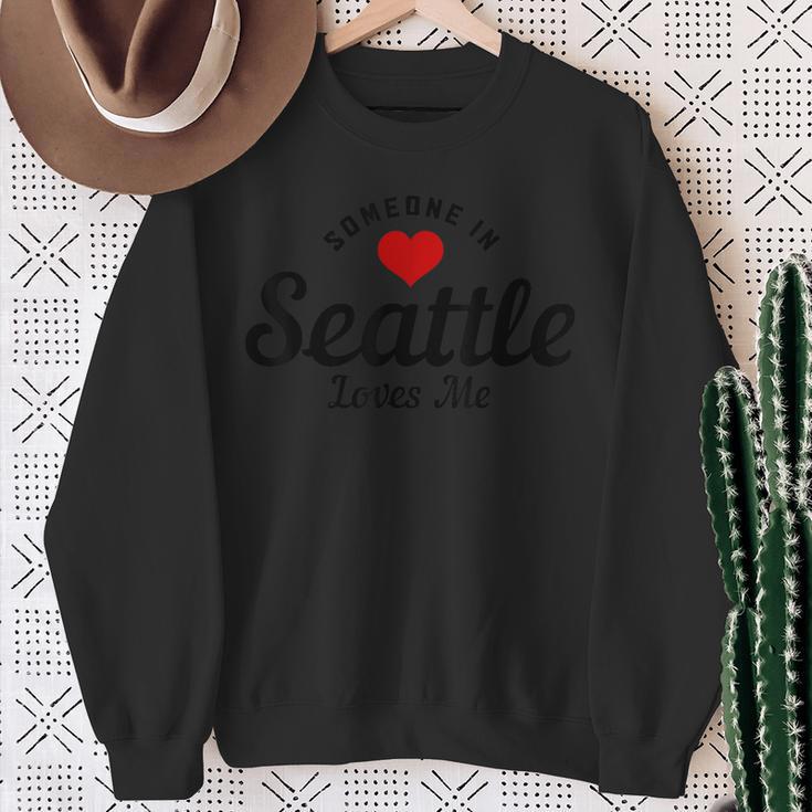 Someone In Seattle Washington Loves Me Pride Vintage Sweatshirt Gifts for Old Women