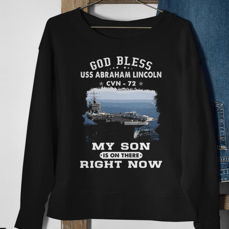 My Son Is Uss Abraham Lincoln Cvn Sweatshirt Gifts for Old Women