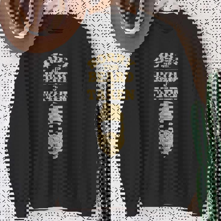 Sorry This Beard Is Taken Valentines Day Distressed Sweatshirt Gifts for Old Women