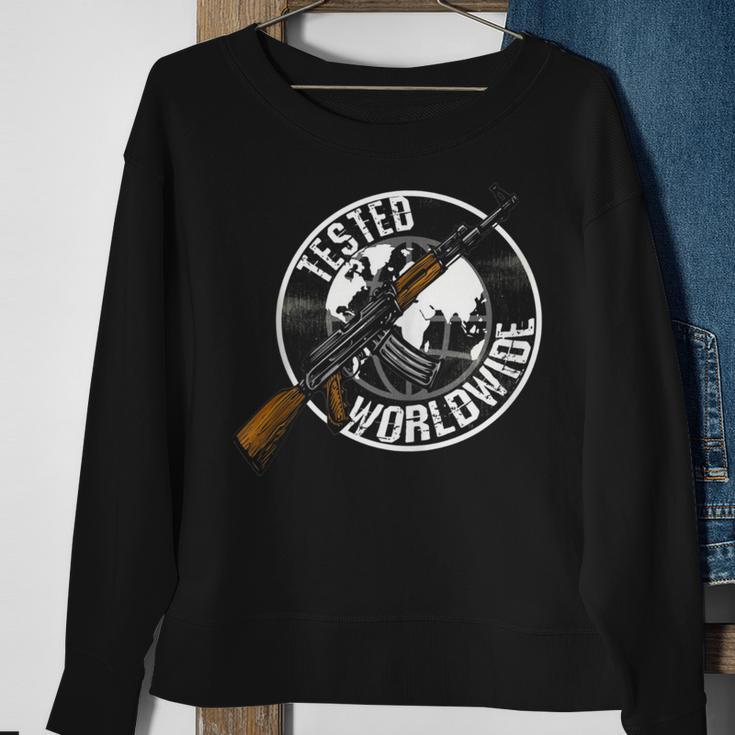 Soviet Kalashnikov Ak-47 Vintage Ussr Russian Rifle Gun Cccp Sweatshirt Gifts for Old Women