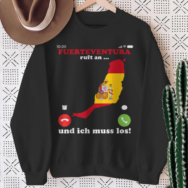 Spain Flag Fuerte Calls And I Must Go Fuerteventura Sweatshirt Geschenke für alte Frauen