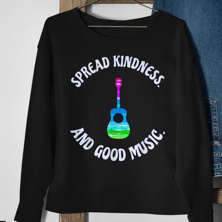 Spread Kindness And Good Music Guitar LoveSweatshirt Gifts for Old Women