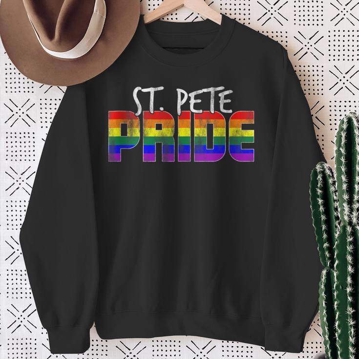 St Pete Pride Lgbt Flag Sweatshirt Gifts for Old Women