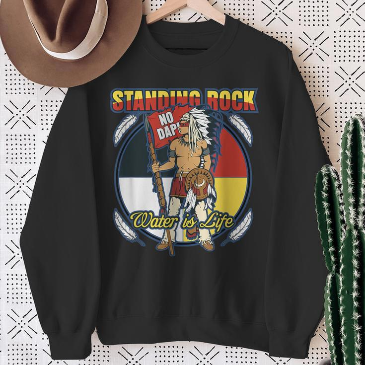Standing Rock No Dapl Native Indian Warrior Protest Sweatshirt Gifts for Old Women