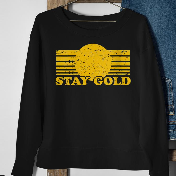 Stay Gold Ponyboy Outsiders Book Movie Novel Retro Sweatshirt Gifts for Old Women