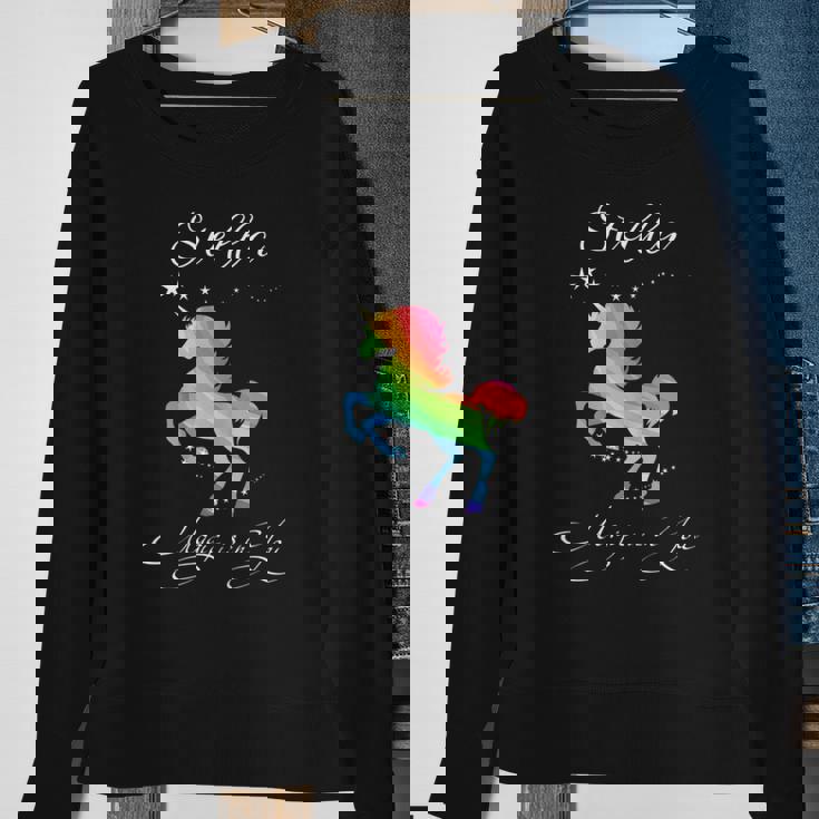 Stella Magic Einhorn Sweatshirt - Mystisches Pferd mit Regenbogenspritzern Geschenke für alte Frauen