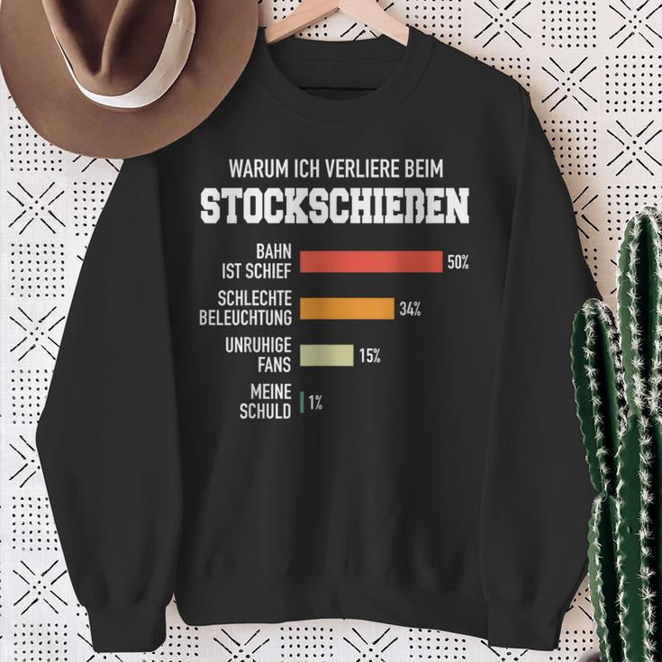 Stockschießen Eisstock Stockschütze Eisstockschießen Sweatshirt Geschenke für alte Frauen