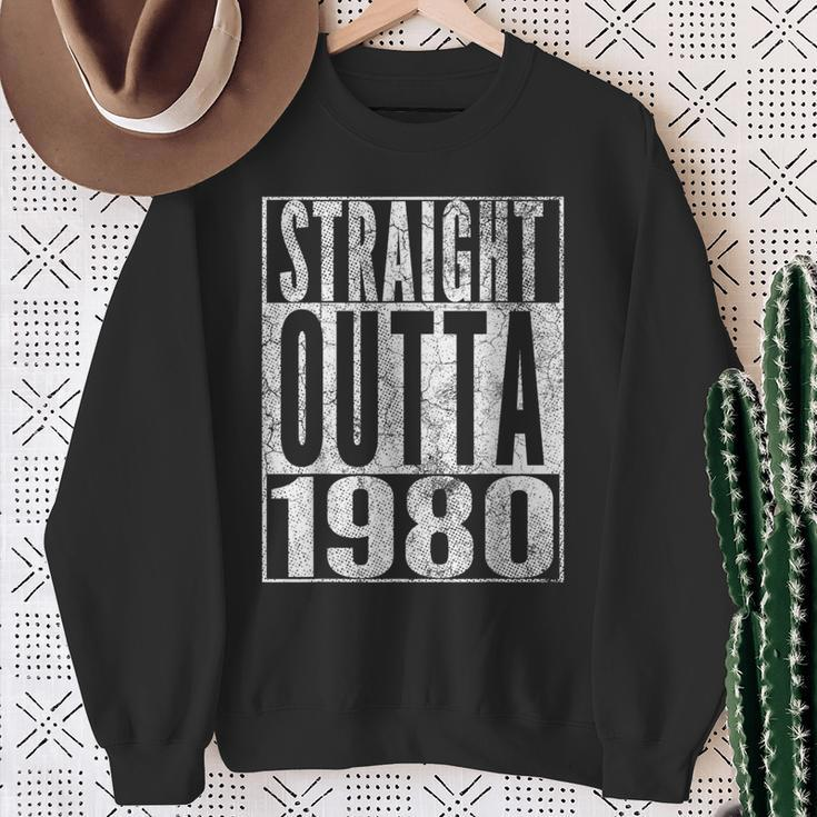 Straight Outta 1980 44Th Birthday 44 Years Old Sweatshirt Gifts for Old Women