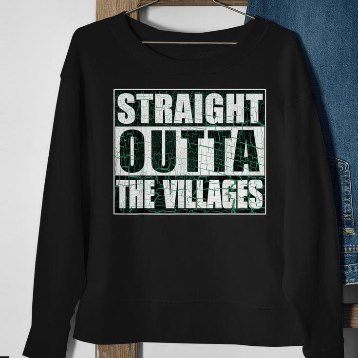 Straight Outta Villages Florida Holiday Hometown Pride Sweatshirt Gifts for Old Women
