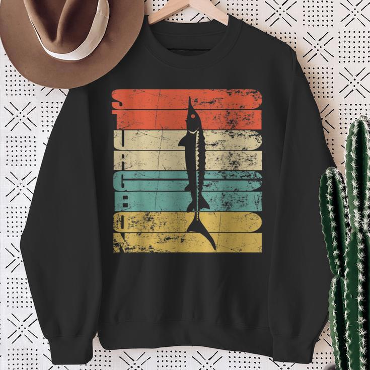 Sturgeon Silhouette Imintage-Stil Sweatshirt Geschenke für alte Frauen