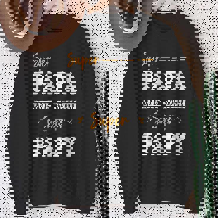 Super Papa Mais Aussi Super Papy Fête Des Pères Sweater e Cadeaux pour les femmes âgées