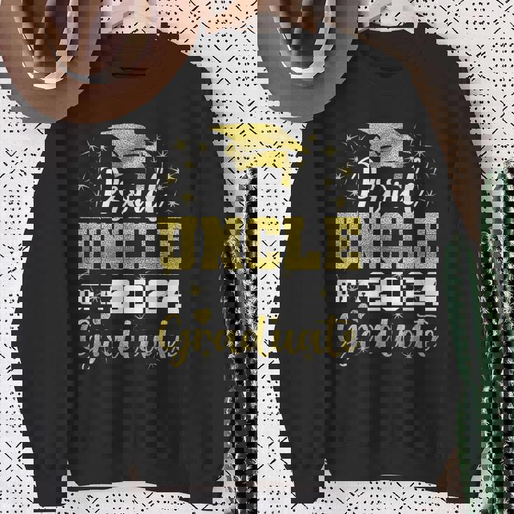 Super Proud Uncle Of 2024 Graduate Awesome Family College Sweatshirt Gifts for Old Women