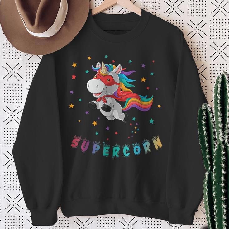 Supercorn Superhero Unicorn Sweatshirt Geschenke für alte Frauen