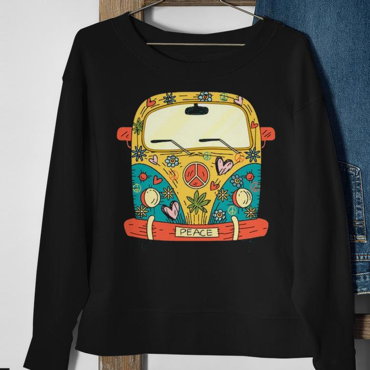 Surf Camping Bus Model Love Retro Peace Hippie Surfing S Sweatshirt Gifts for Old Women