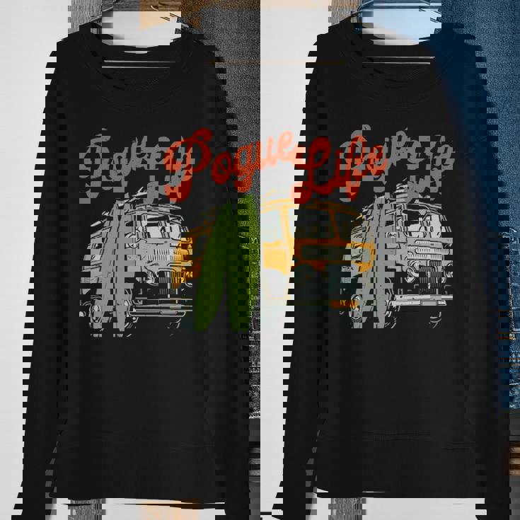 Surfer Van Pogue Life Outer Banks Vintage Beach Surfer Sweatshirt Gifts for Old Women