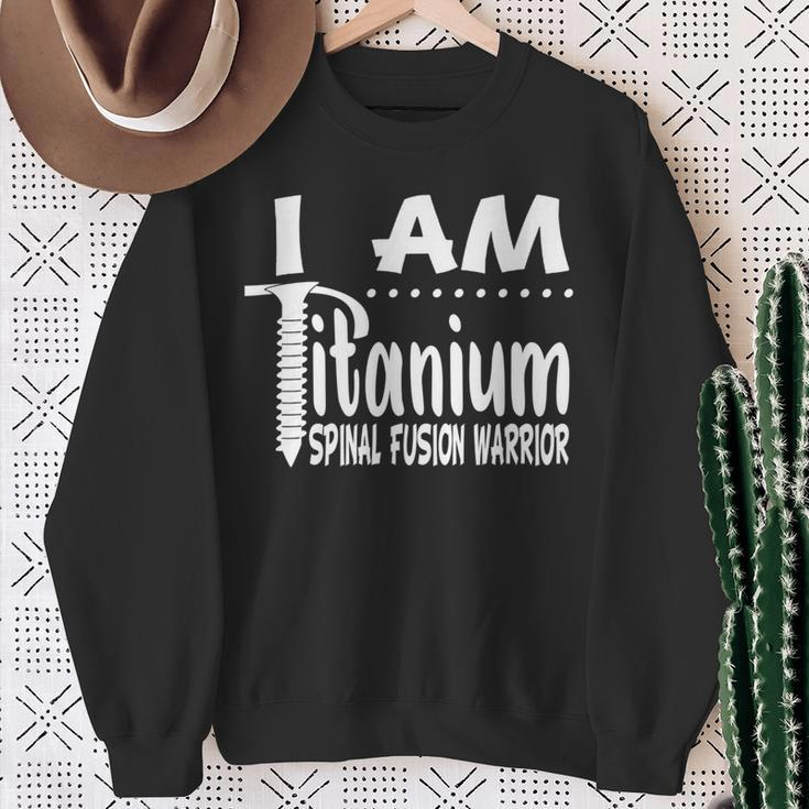 Survived Spinal Fusion Surgery Back Lumbar Recovery Sweatshirt Gifts for Old Women