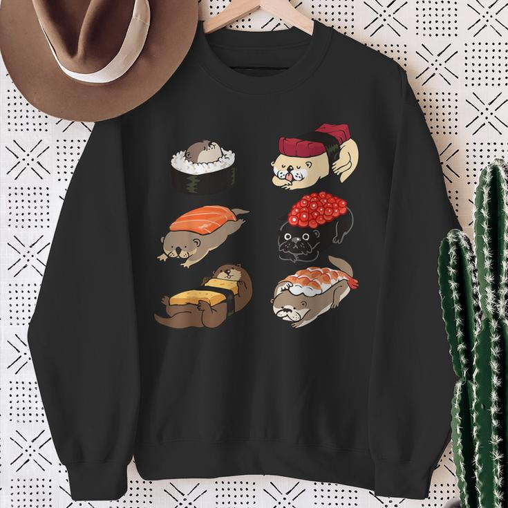 Sushi Otter Sweatshirt Geschenke für alte Frauen
