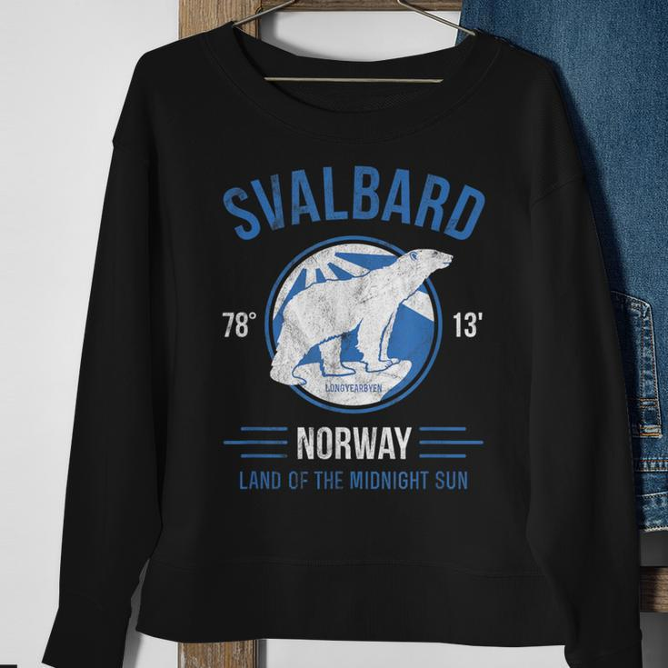Svalbard Polar BearNorway Northern Lights Sweatshirt Gifts for Old Women