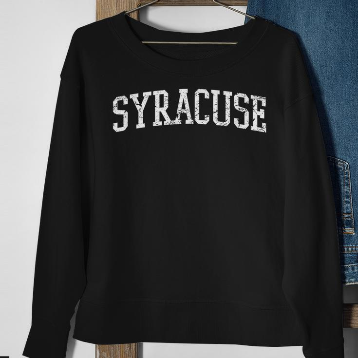 Syracuse Ny- Throwback Vintage Worn Classic Sweatshirt Gifts for Old Women