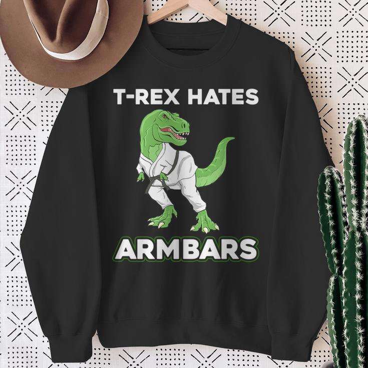 T-Rex Hates Armbars Bjj Jiu Jitsu Sweatshirt Gifts for Old Women