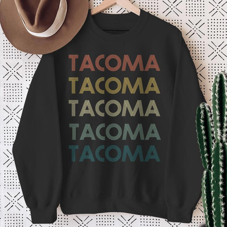 Tacoma Washington Pride Vintage State Retro 70S Washington Sweatshirt Gifts for Old Women