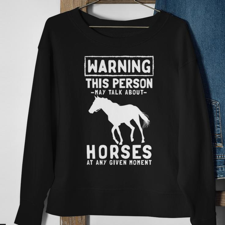 Talk About Horses Horseback Riding Horse Lover Sweatshirt Gifts for Old Women
