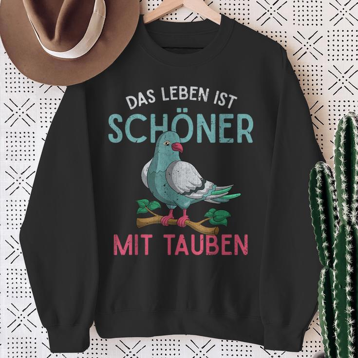 Taubenzüchter Sweatshirt: Das Leben ist schöner mit Tauben Geschenke für alte Frauen