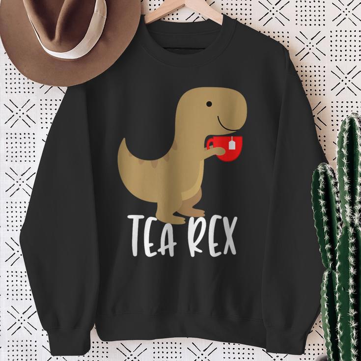 Tea Rex Cute Tyrannosaurus Dino Sweatshirt Geschenke für alte Frauen