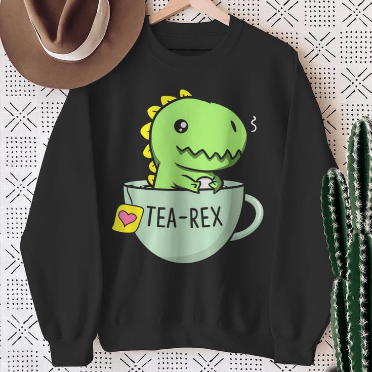 Tea Rex Niedlicher Dinosaurier Tyrannosaurus Rex In Einer Tasse Sweatshirt Geschenke für alte Frauen